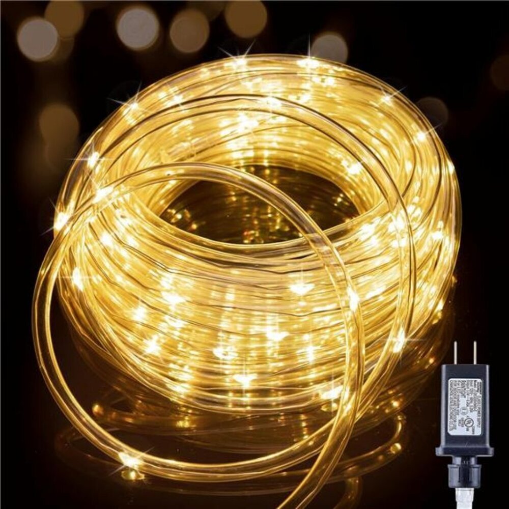 33ft warm white LED rope lights waterproof outdoor indoor string lights decor